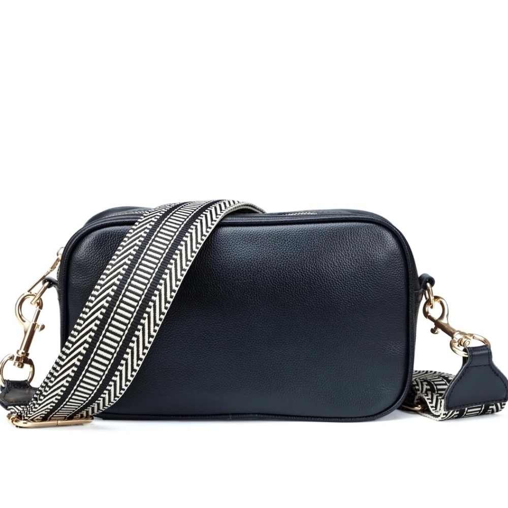 Crossbody leather handbag
